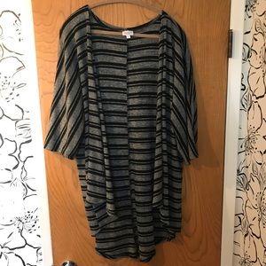 LulaRoe black and gray kimono style cardigan